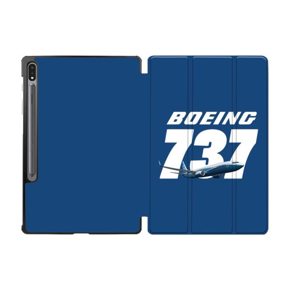 Super Boeing 737+Text Designed Samsung Tablet Cases Supply